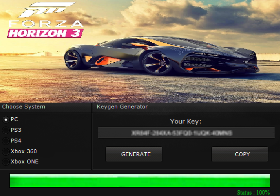 Forza Horizon 3 Key Generator
